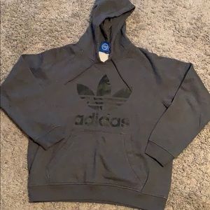 Men’s Adidas Grey Trefoil Hoodie Size L